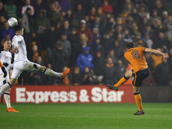 Wolves move to brink of Premier League with win over Derby