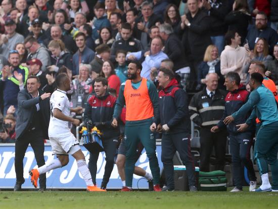 Jordan Ayew secures Swansea a vital point against Everton