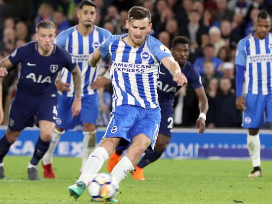 Brighton & Hove Albion 1-1 Tottenham Hotspur: Spurs held by Brighton as Gross penalty cancels out Kane strike