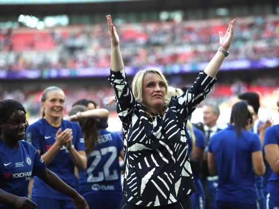 Emma Hayes cuts relieved figure after Chelsea Ladies clinch FA Cup