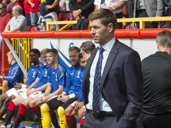 Gerrard denied win on Premiership bow by late Aberdeen strike