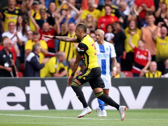 Pereyra at the double as Watford see off Seagulls