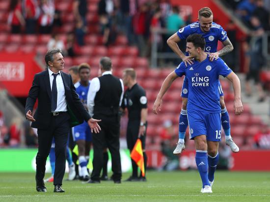 Puel plays down touchline celebrations after Leicester beat Southampton