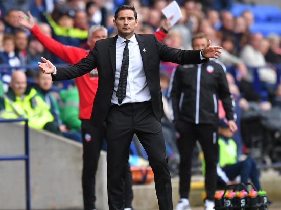 Lampard laments Derby display after defeat at Bolton