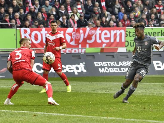 Bayern back on top of Bundesliga after putting four past Fortuna
