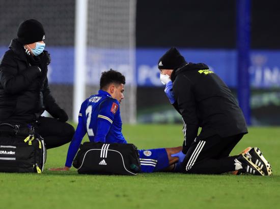 James Justin injury blow for Leicester ahead of Liverpool showdown