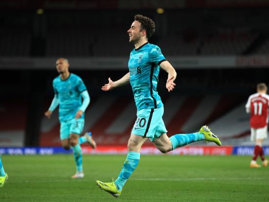 Arsenal 0 - 3 Liverpool: Diogo Jota bags a brace as Liverpool outclass Arsenal to boost top-four hopes