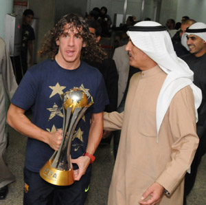 Barcelona arrive at Kuwait City for friendly match