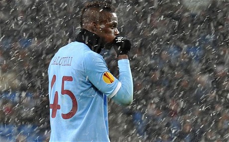 Mario Balotelli must back up words with deeds, says Manchester City manager Roberto Mancini