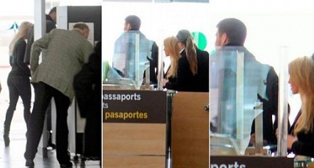 Shakira and Gerard Pique Photographed in Barcelona Airport