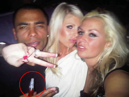 Ashley Cole's night with blonde and pipe at club