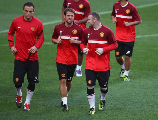Manchester United trains for Championship League