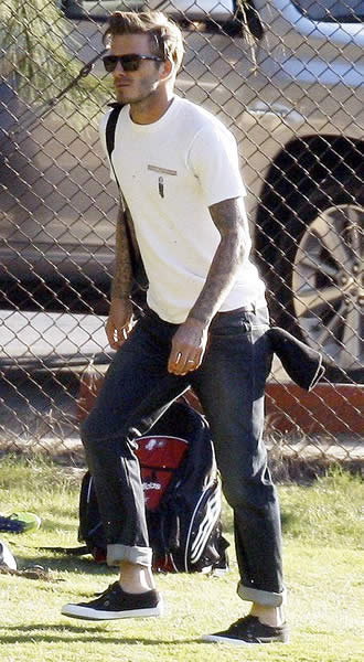 David Beckham is rocking a new look