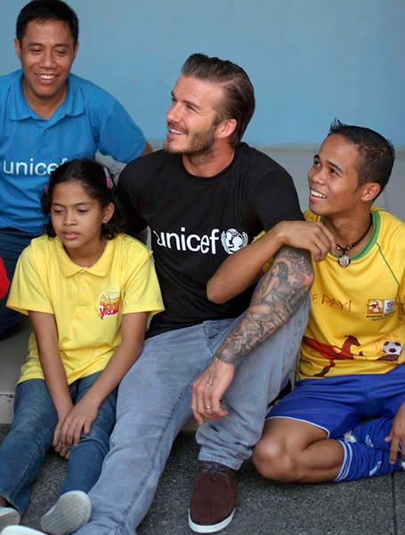 David Beckham is a thriller in Manila