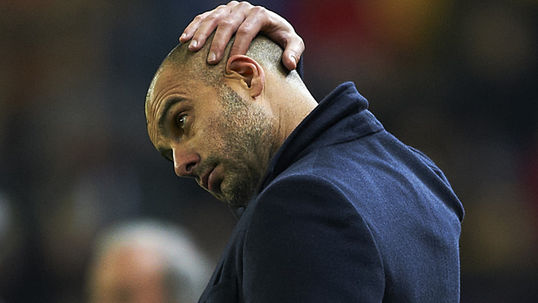 Guardiola feels the pain of defeat