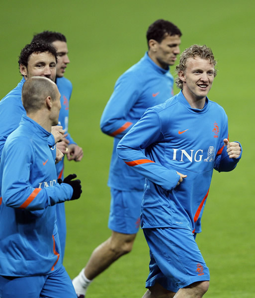 England v Holland: Players taining at Wembley