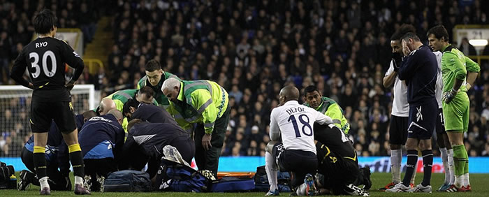 Muamba critically ill in hospital after collapse during Bolton's FA Cup tie at Spurs