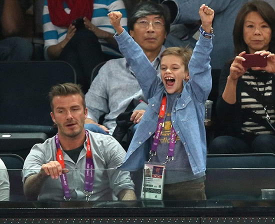 You did well in the ballot: David Beckham and his boys attend nail-biting