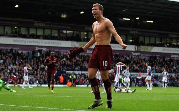 West Brom 1-2 Manchester City: Super-sub Dzeko saves champions with dramatic double