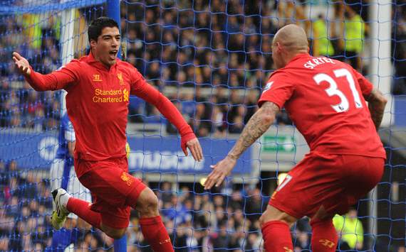 Everton 2-2 Liverpool(Agg 2-2): Suarez and Naismith make their mark in pulsating Merseyside derby