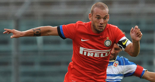 Inter manager Andrea Stramaccioni would like to call up Wesley Sneijder