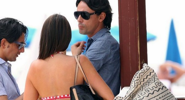 Filippo Inzaghi goes on vacation with a mysterious woman
