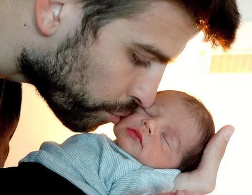 First Pique at Shakira and footie ace Gerard’s son...Singer and Barcelona star release snap of lad Milan
