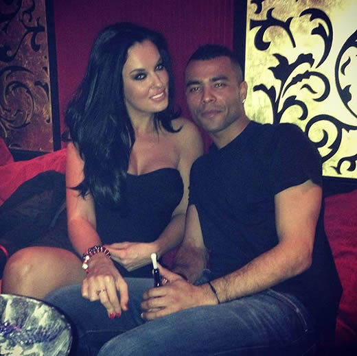 Ashley Cole’s topless bisexual nymphomaniac...wonder what he sees in her?