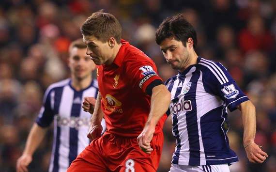 Liverpool 0-2 West Brom: McAuley & Lukaku makes Reds pay after Gerrard penalty miss