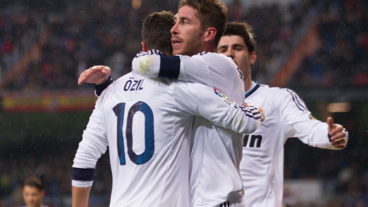 Real win Madrid derby despite Ramos red