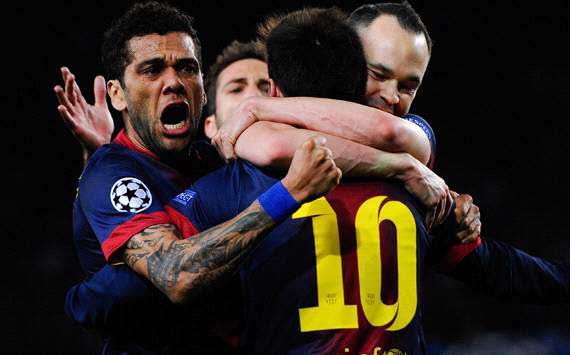 Barcelona 4-0 AC Milan (Agg 4-2): Messi, Villa & Alba complete great escape for Catalan giants
