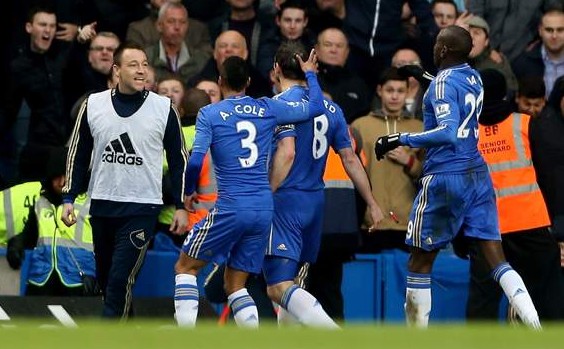 Chelsea 2-0 West Ham: Lampard brings up his double ton to help Blues leapfrog Spurs
