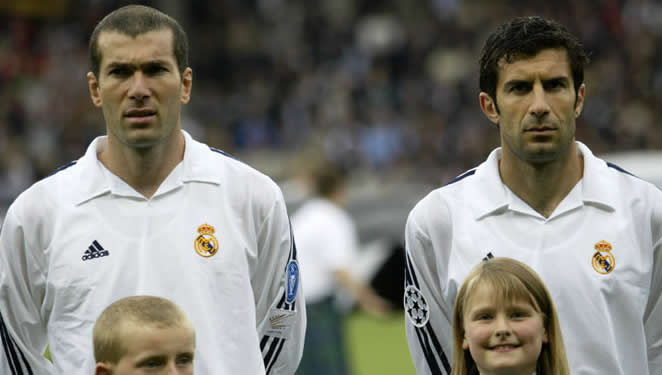 Zidane, Figo to take on United veterans