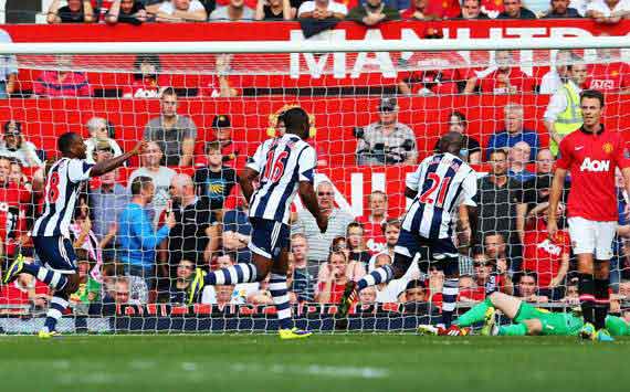 Manchester United 1-2 West Brom: Baggies stun champions to pile pressure on Moyes