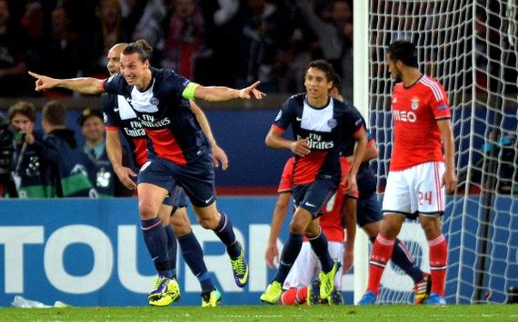 Paris Saint-Germain 3-0 Benfica: Ibra leads walk in the Parc