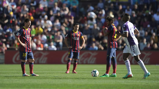 Barcelona suffer blow to title hopes at Valladolid