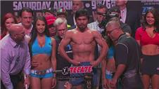 Pacquiao and Bradley weigh in ahead of fight