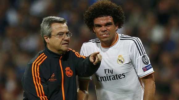 Pepe left field to cheers but injured