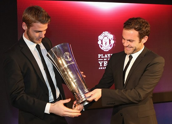David de Gea does the double as Manchester United goalkeeper is named club's player of the year by players and supporters