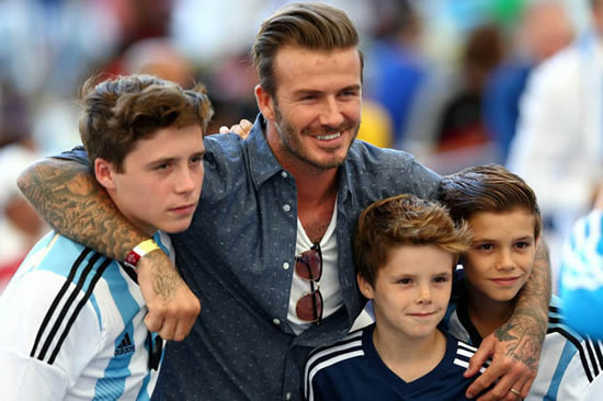 Beckham kids in Argentina kit fury