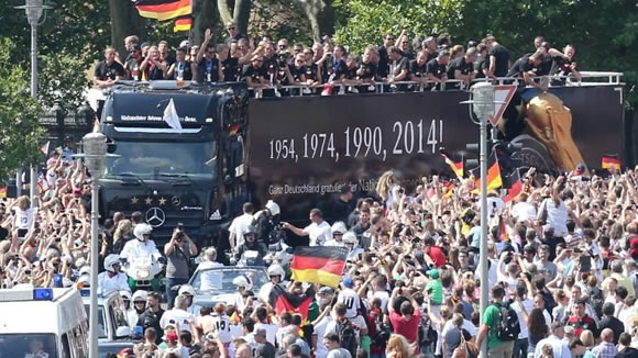 Champions Germany welcomed home in Berlin