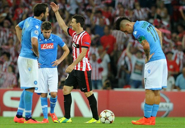 Athletic Bilbao 3-1 Napoli (4-2 agg.): Aduriz bags two as Benitez's charges flop in Spain