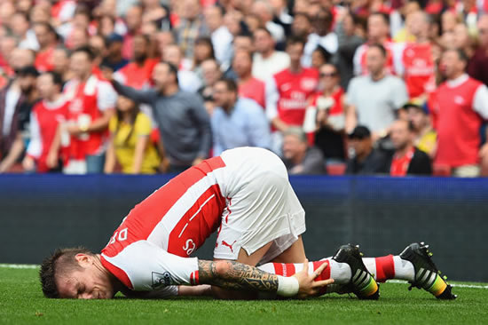 Arsenal's Mathieu Debuchy faces lengthy lay-off giving Arsene Wenger a defensive headache