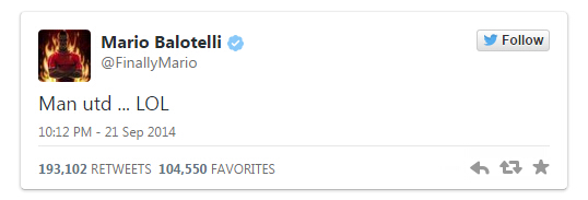 'Man Utd ... LOL' - Balotelli, Szczesny & the top 10 Twitter taunts