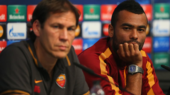 Roma's Ashley Cole hopes to face Manchester City's Frank Lampard