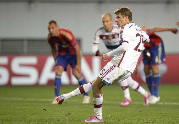 CSKA Moscow 0-1 Bayern Munich: Muller penalty earns Bavarians 100th Champions League win