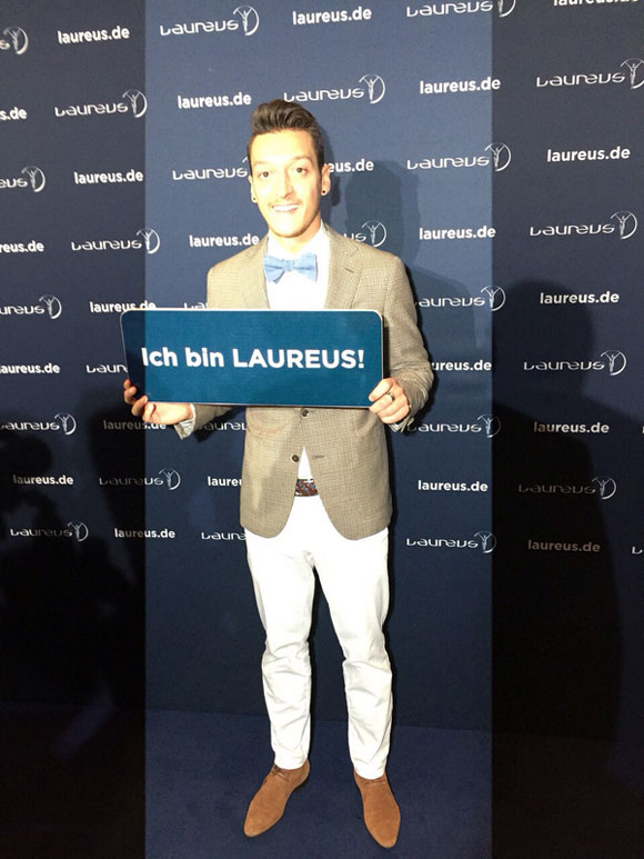 Mesut Ozil receives Laureus award after paying for 23 Brazilian children to have life saving surgery