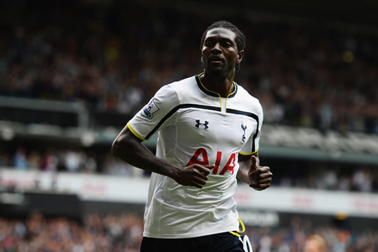 Tottenham star Emmanuel Adebayor denies kicking mum out of home because she's a witch