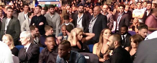Mario Balotelli turns up at the boxing, surely out of Crystal Palace v Liverpool