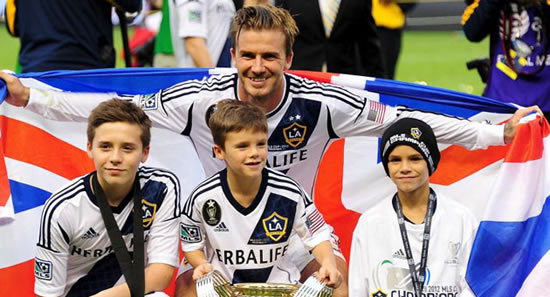 David Beckham and son Brooklyn in car accident